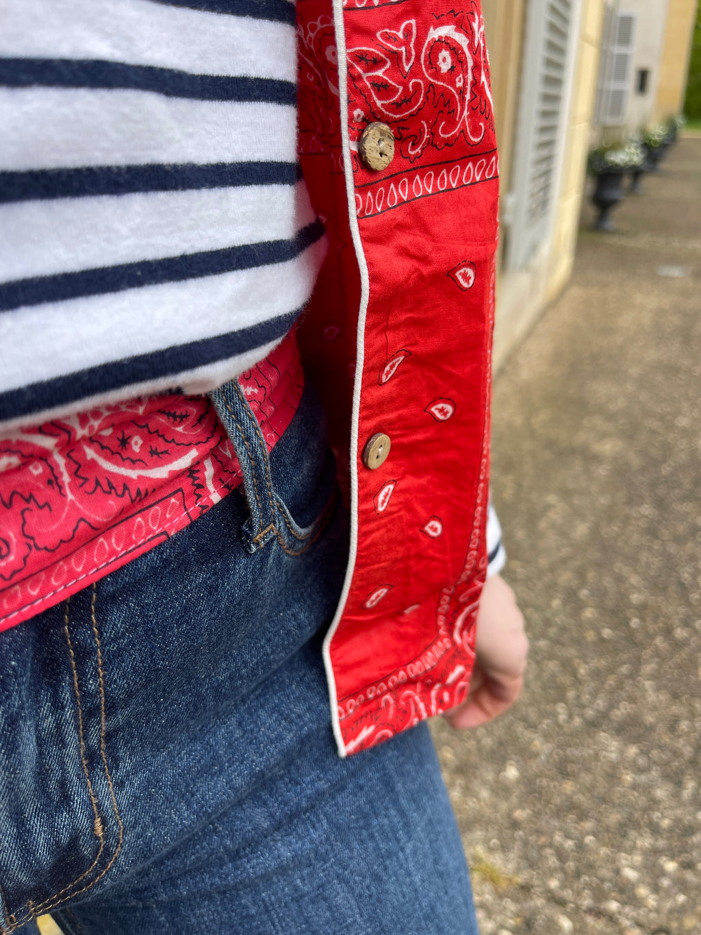 ceinture-twilly-reversible-kavi-bandana-rouge-et-bandana-rose-femme-collection-bandana-bloom-coton-block-print-savoir-faire-confection-francaise