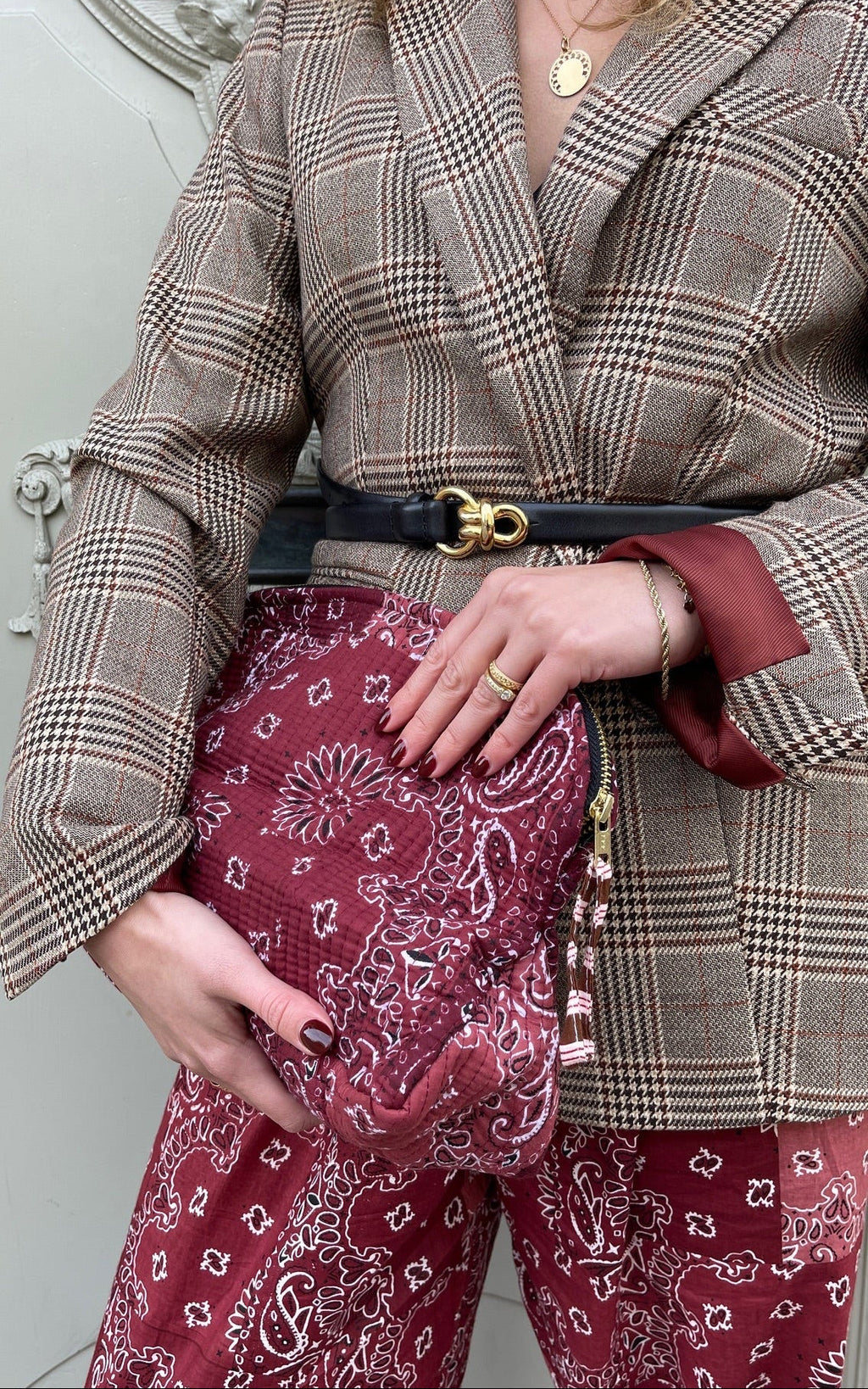 Pochette coton matelassé Meera