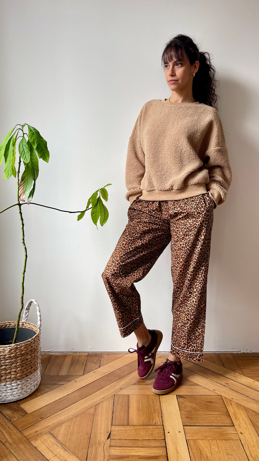 Pyjama pantalon Hari imprimé léopard