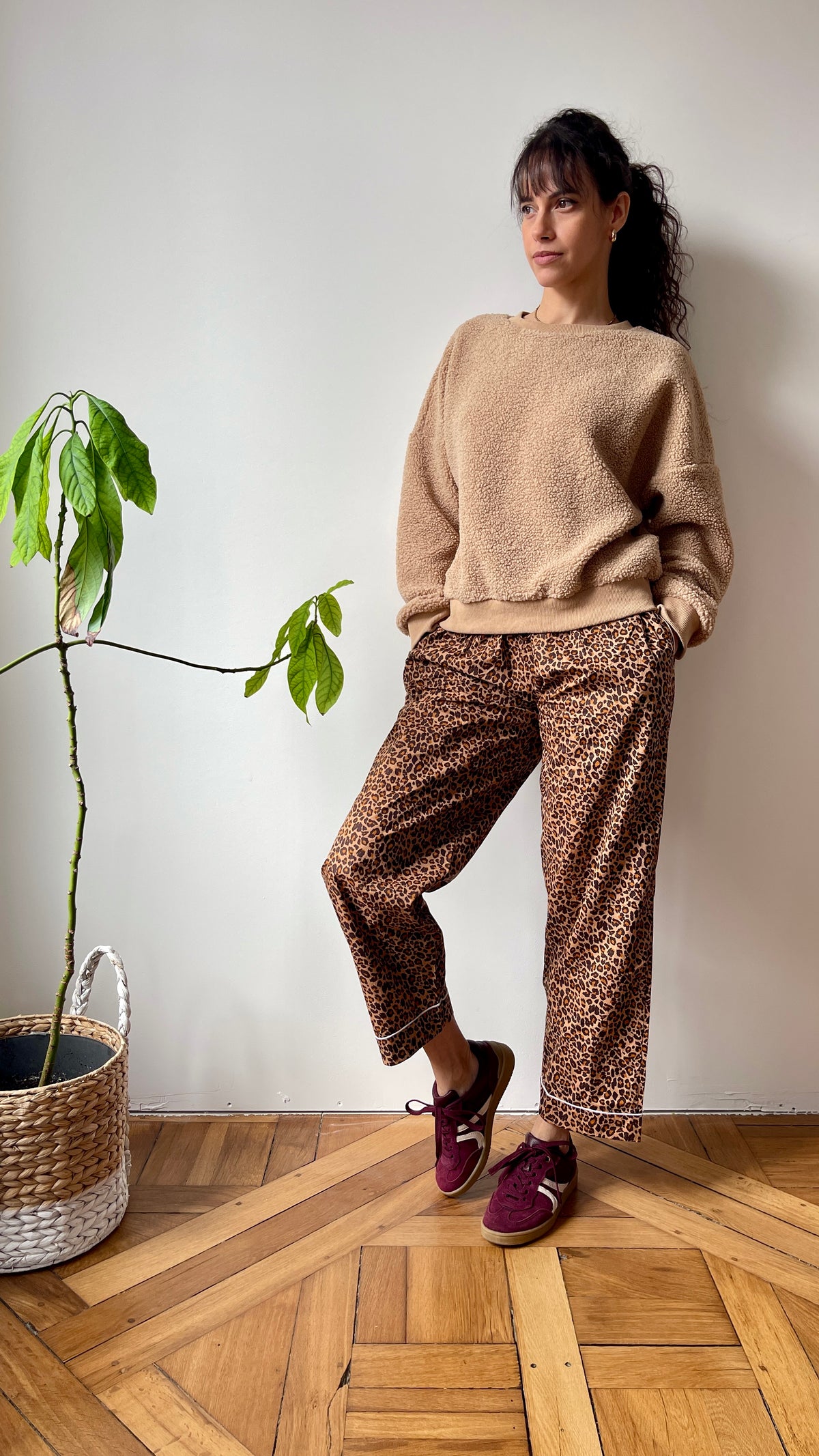 Pyjama pantalon Hari imprimé léopard