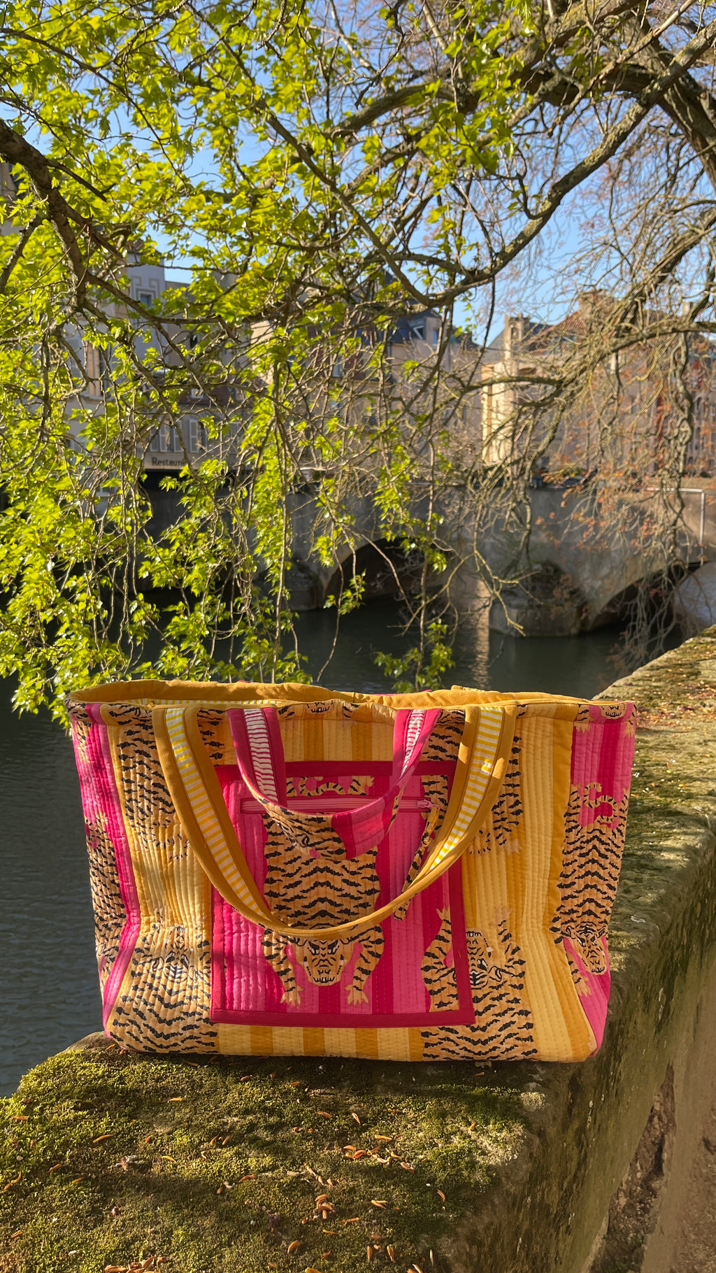 Maxi cabas matelassé et réversible Ravi