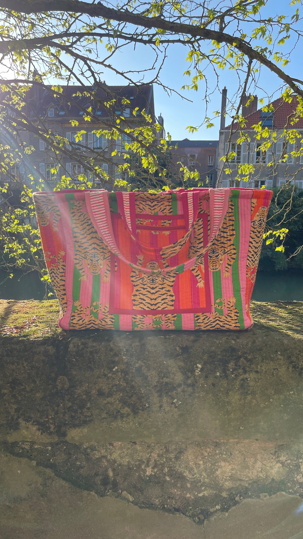 Maxi cabas matelassé et réversible Ravi