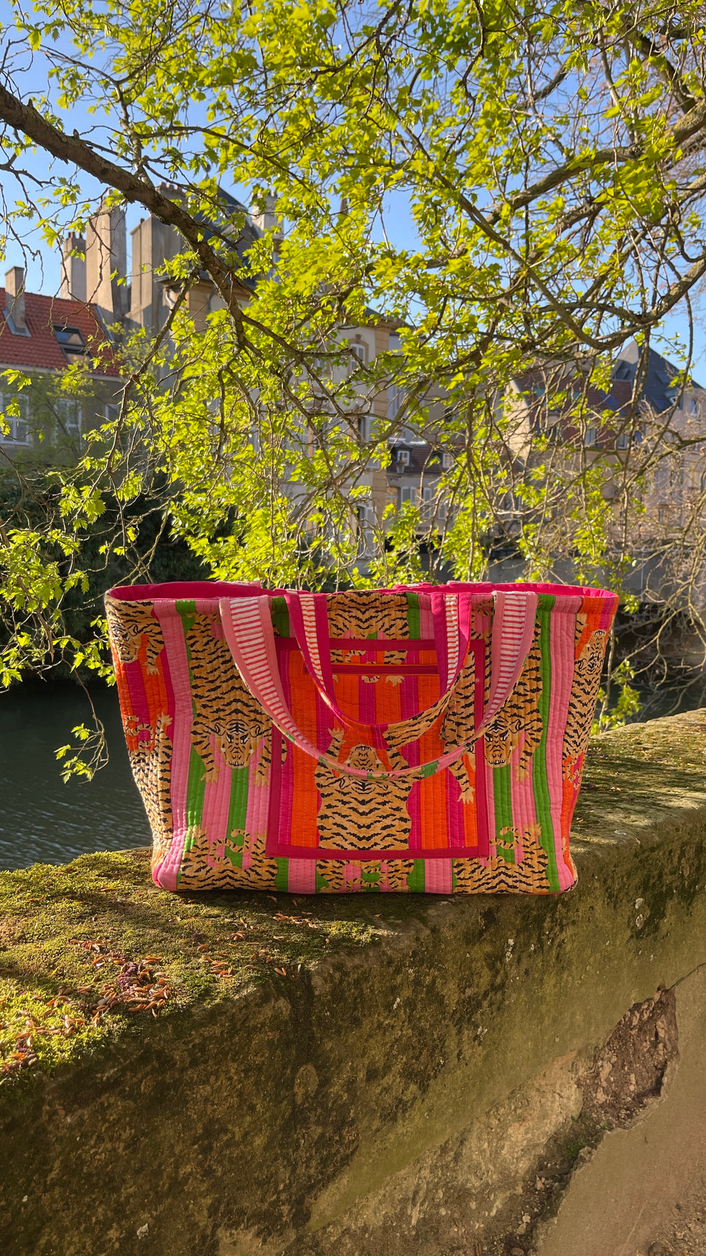 Maxi cabas matelassé et réversible Ravi