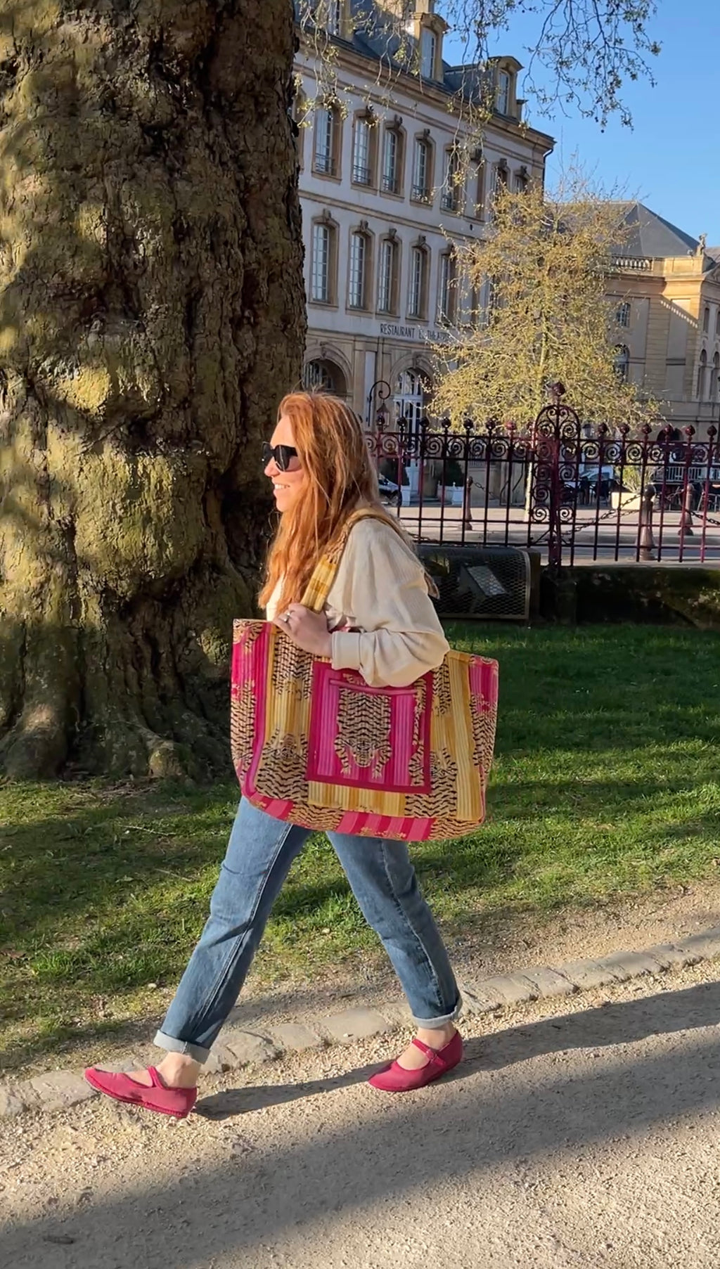 Maxi cabas matelassé et réversible Ravi