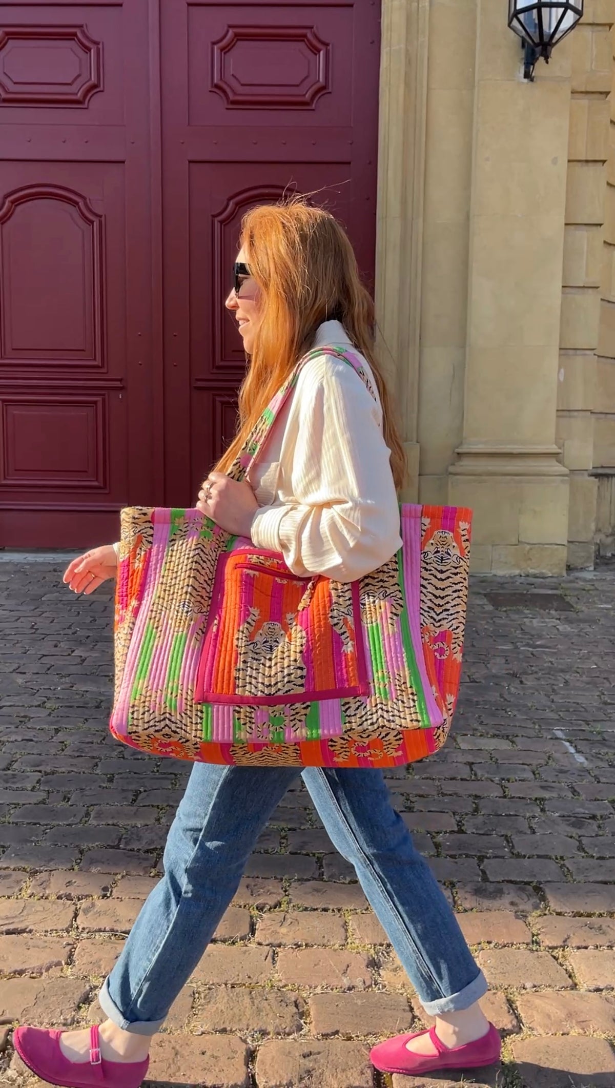 Maxi cabas matelassé et réversible Ravi