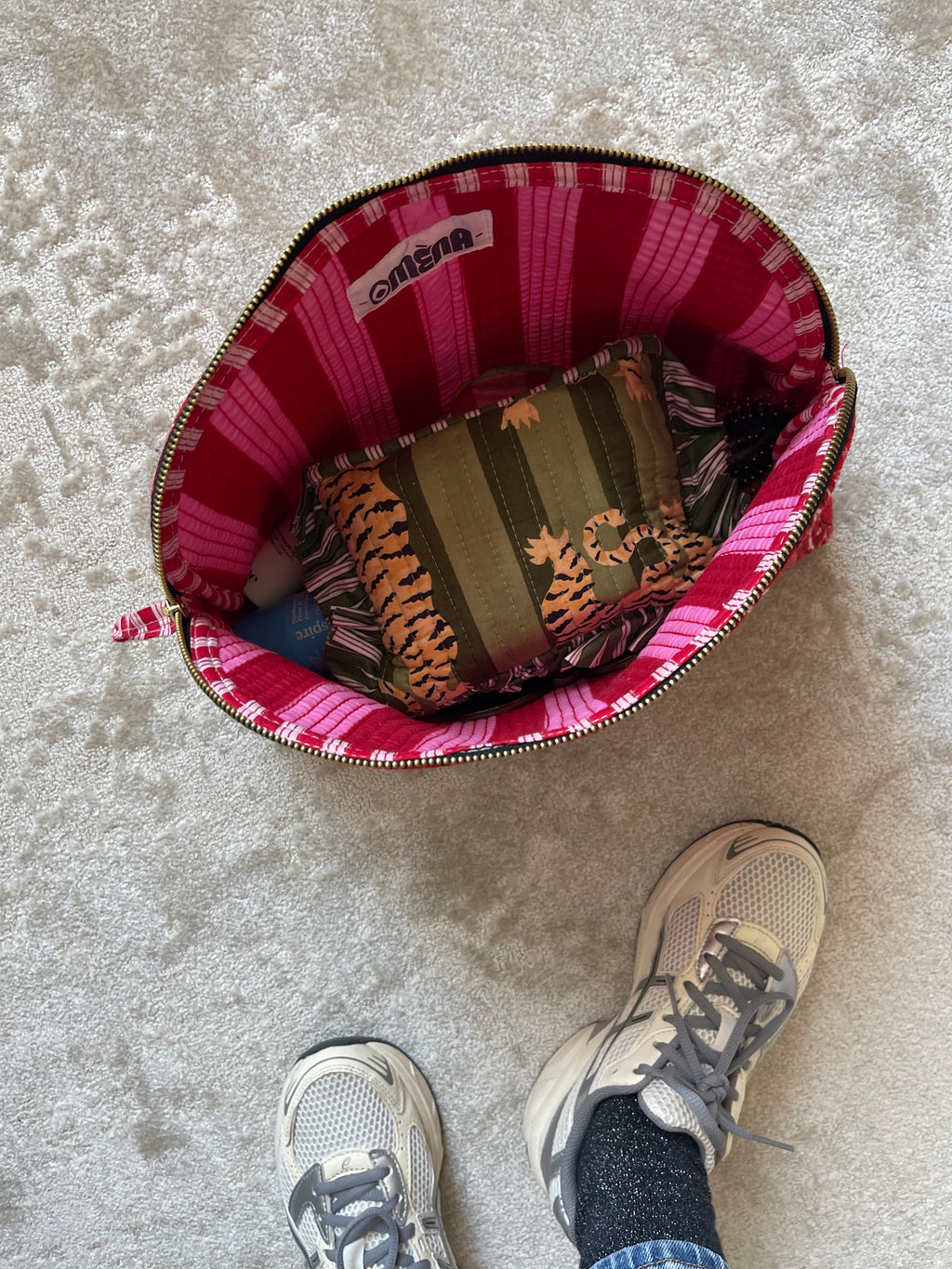 maxi-pochette-meera-bandana-rouge-collection-bandana-bloom-coton-matelasse-block-print-indien