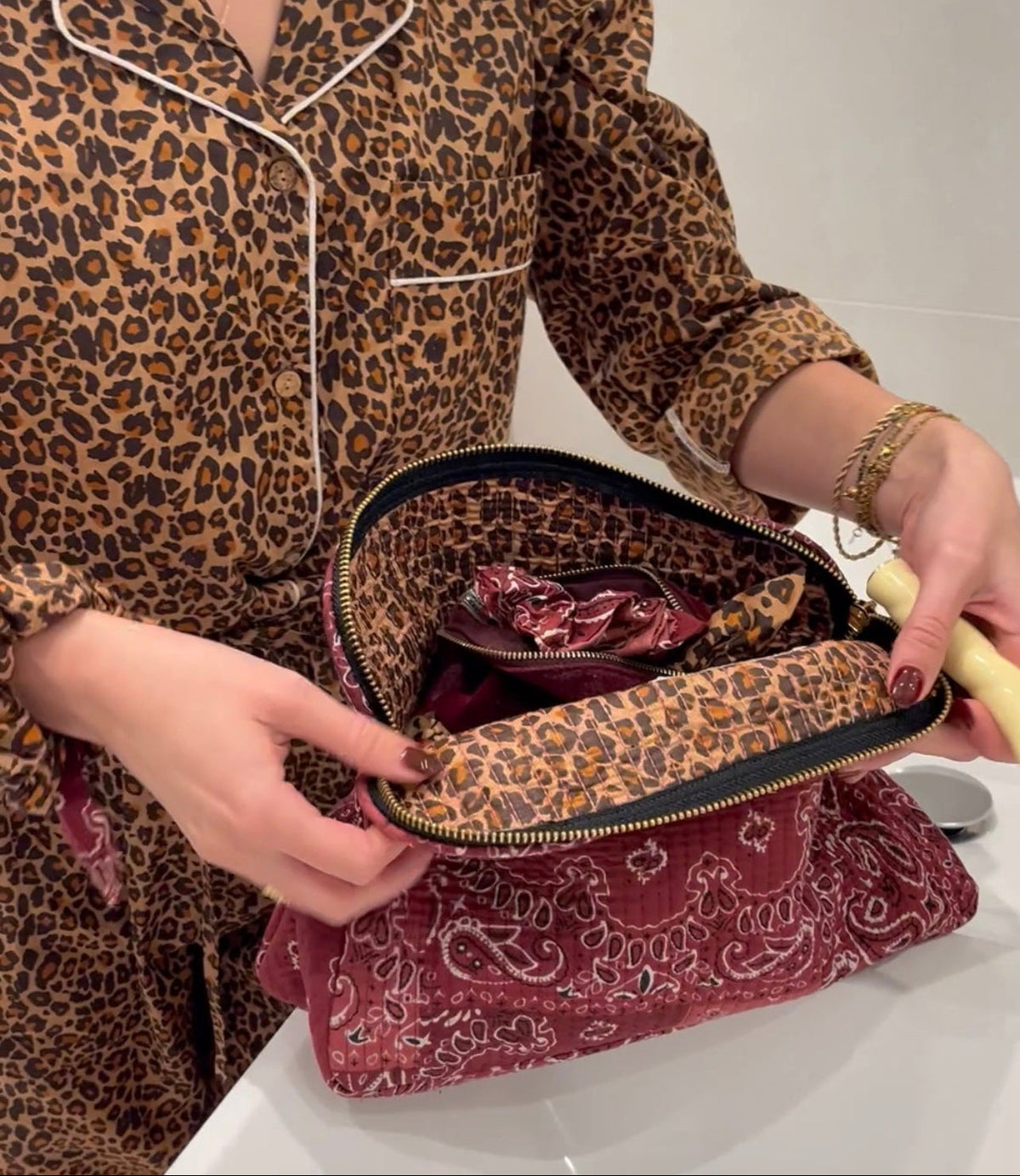 Pochette coton matelassé Meera