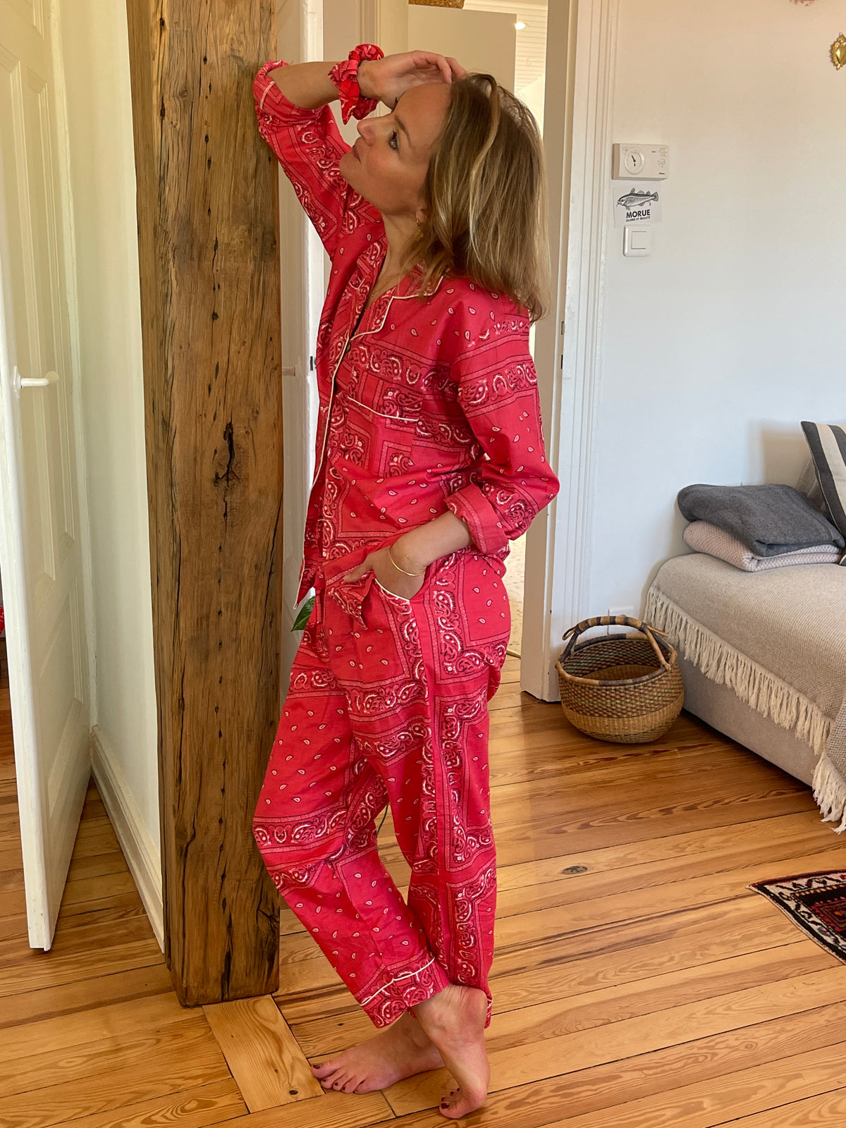 pyjama-pantalon-bandana-rose-hari-coton-collection-bandana-bloom