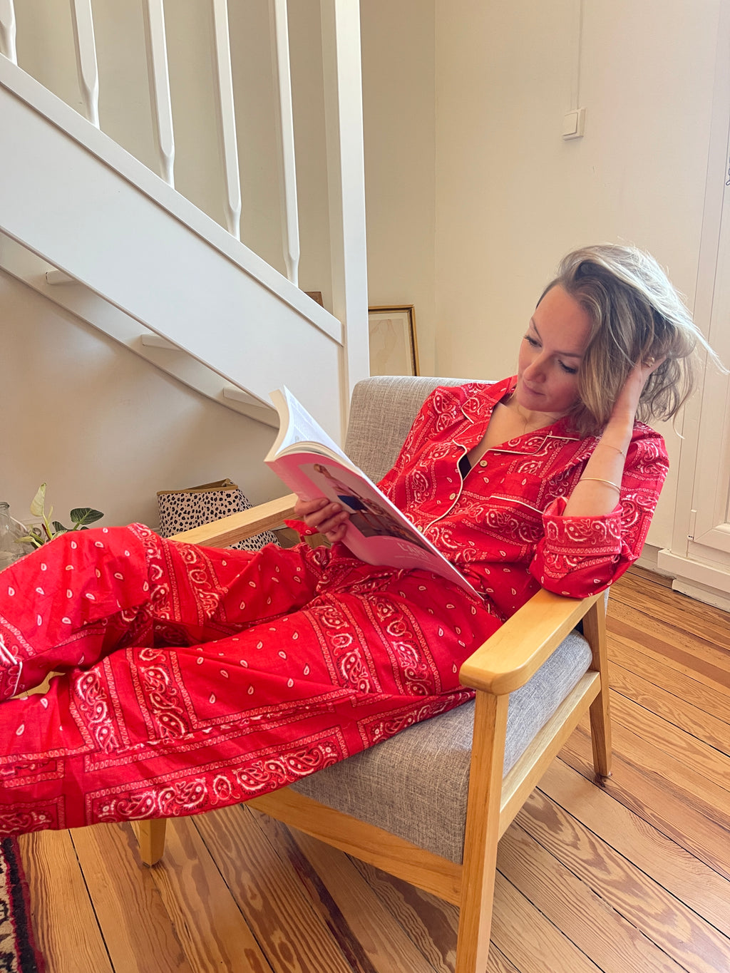 pyjama-pantalon-bandana-rouge-hari-coton-collection-bandana-bloom