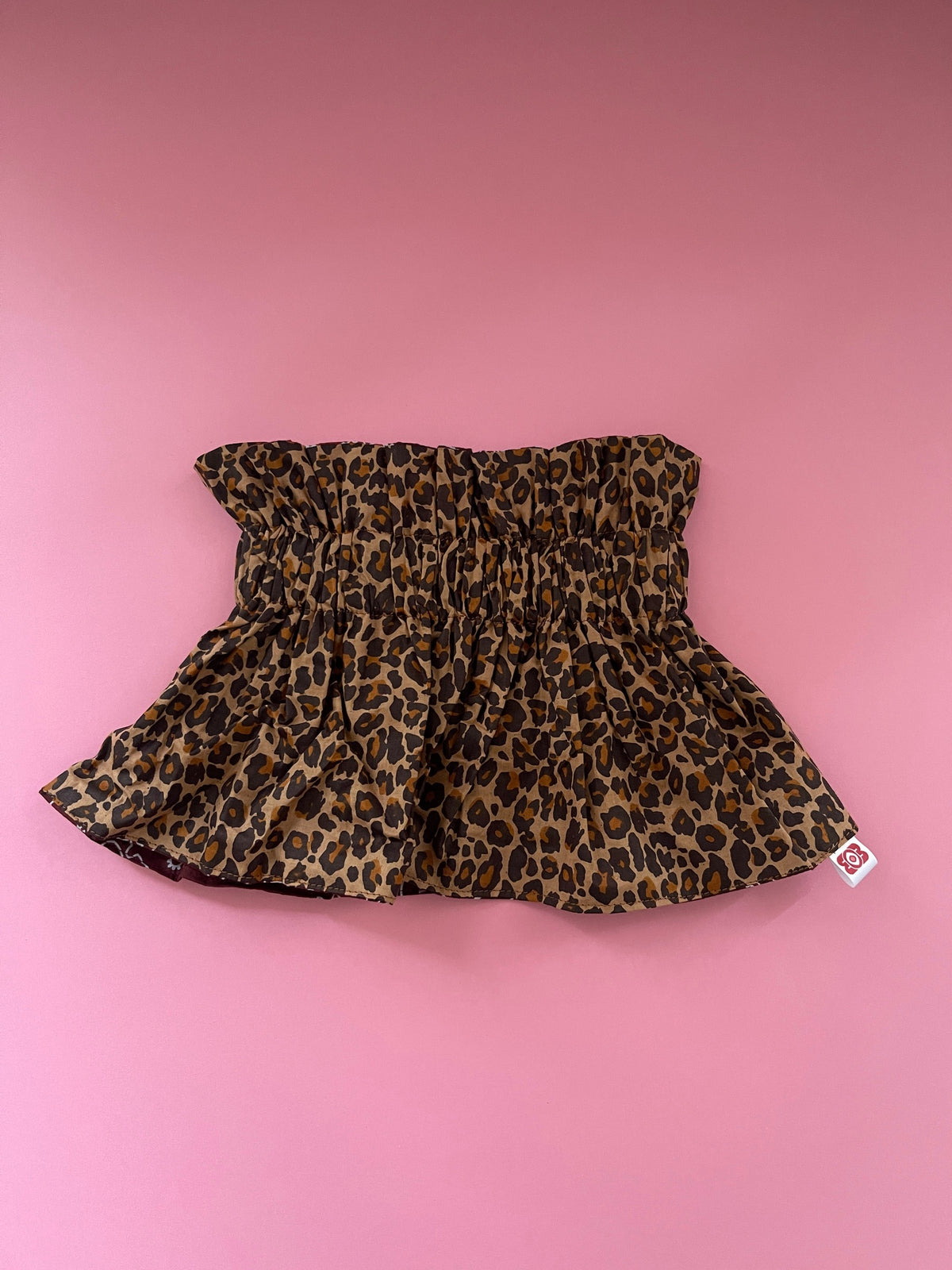 Col amovible, réversible et froncé en coton