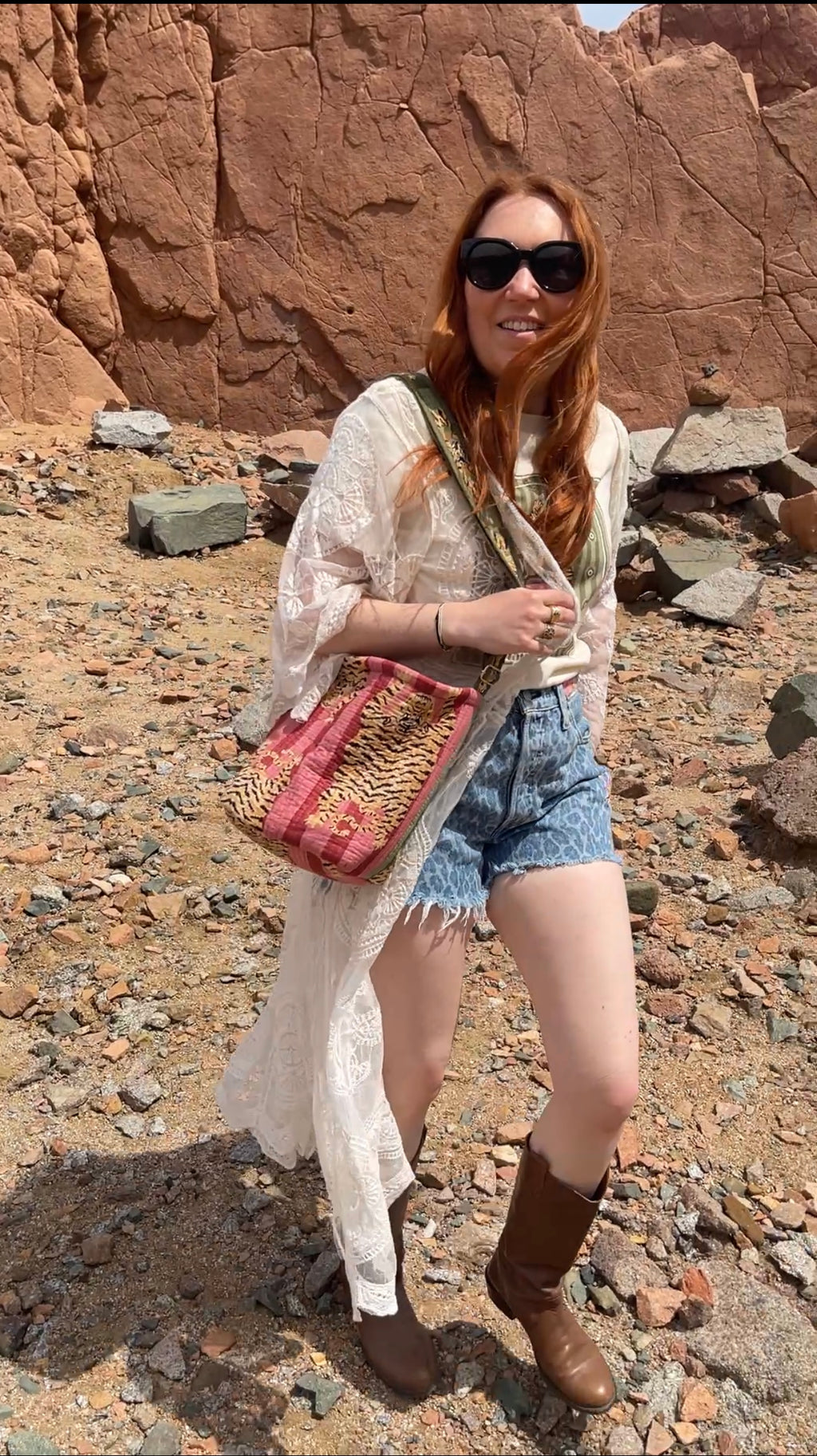 Sac bourse Avi réversible, coton matelassé, face tigre du Bengale, confection française